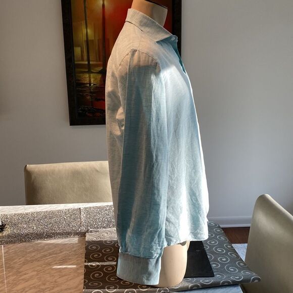 Ledbury Large Slim Fit Button Down Dress Shirt - Picture 3 of 6